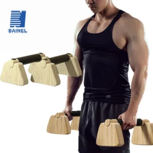 Pull Up Stand Handles Wooden Push Up Bar Beec...