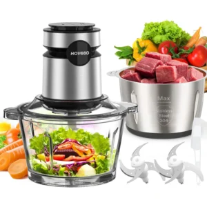 500W Electric Food Processor, Glass Bowl Mult...