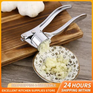Stainless Steel Garlic Press Crusher Mincer H...