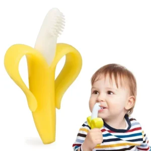 Banana Shape Safe Toddle Teether Baby Silicon...