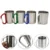 220Ml Stainless Steel Cup for Camping Traveling Outdoor Cup with Handle Carabiner Climbing Backpacking Hiking Portable Cups